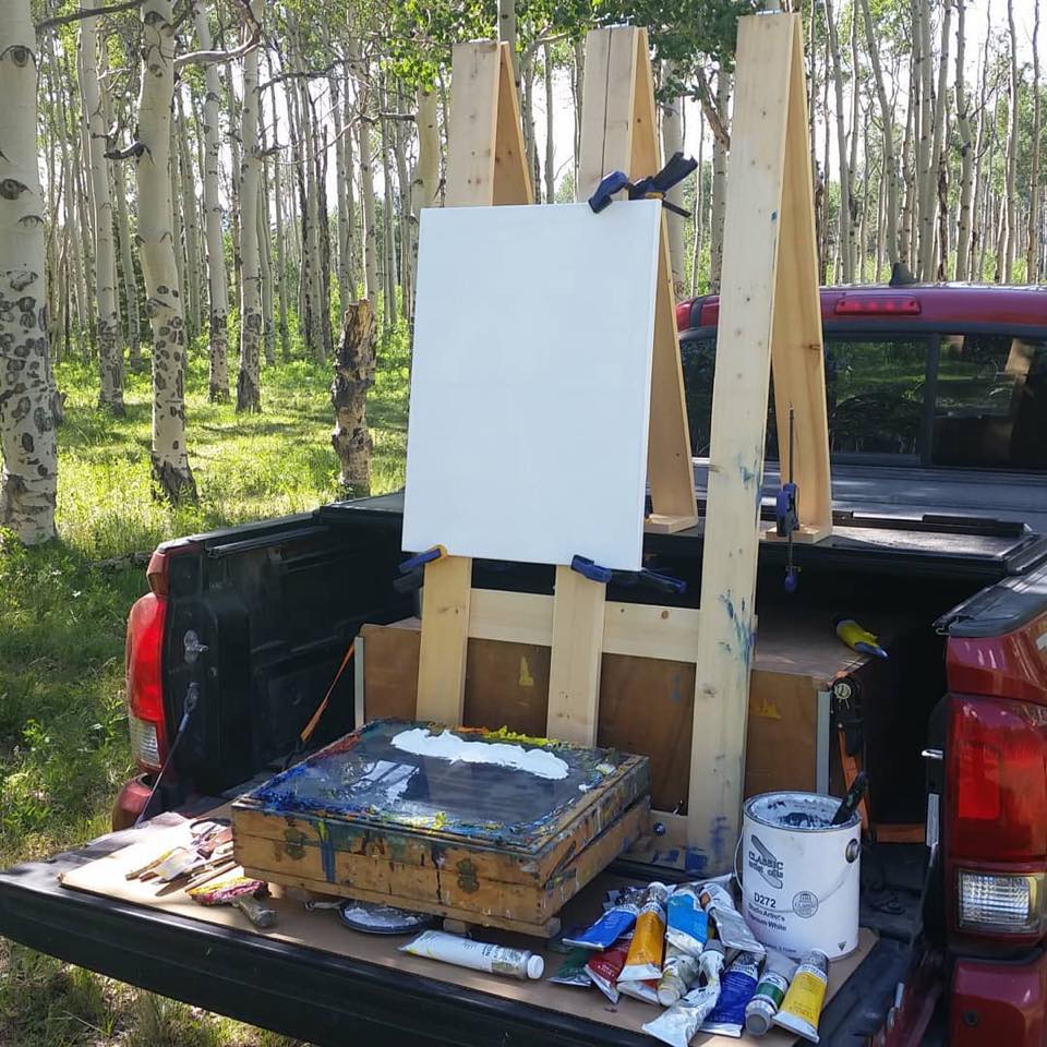Painting outdoors setup