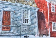 Kelly Kane’s Pick of the Week: Fleet Street, Annapolis Plein air watercolor paintings - Mat Barber Kennedy