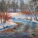 My Favorite Winter Painting Spot Plein air painting - Kathleen Kalinowski - OutdoorPainter.com