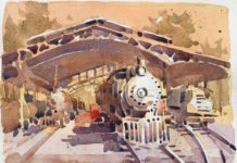 Kelly Kane’s Pick of the Week: Engine #7, Travel Town Plein air landscapes - Brenda Swenson - OutdoorPainter.com