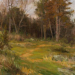 Minnesota: Plein Air on View at State Capitol Mary Pettis, “Cedars in Springtime,” 2016, oil on linen, 16 x 24 in. plein air, Taylors Falls, Minnesota