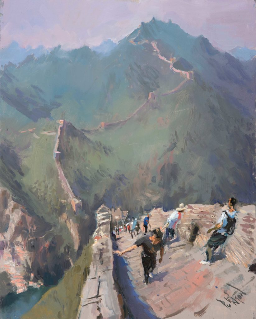 Painting on Location - Great Wall of China - OutdoorPainter.com