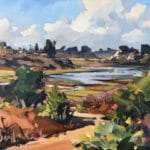 plein air landscape painting Carla Bosch - Back Bay