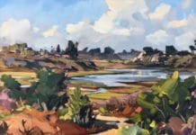 plein air landscape painting Carla Bosch - Back Bay