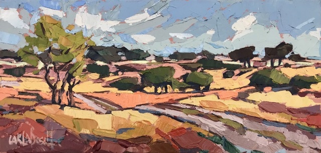 plein air landscape painting Carla Bosch - Harkey Ranch Christoval