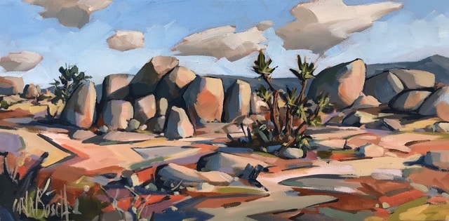 plein air landscape painting Carla Bosch - Joshua Tree
