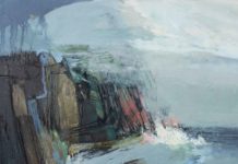 Kelly Kane’s Pick of the Week: Cliff Side Memories Shar Coulson, Cliff Side Memories, 2019, mixed media, 12 x 12 in., Private collection, Plein air