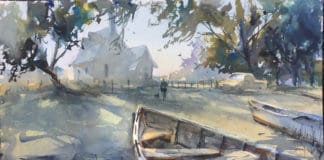 Plein air watercolor paintings