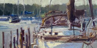 Plein air oil landscape painting - OutdoorPainter.com