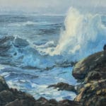 Rae O’Shea, “Crashing Surf,” 2019, oil, 12 x 16 in., Collection the artist, Plein air study