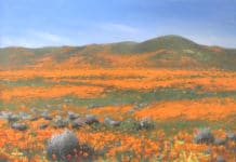 Emilie Lee, “Antelope Valley Superbloom,” 2019, oil, 9 x 12 in., Private collection, Plein air