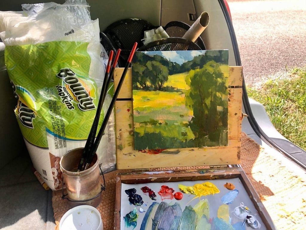 Painting outdoors
