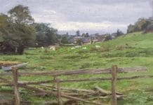 Kelly Kane’s Pick of the Week: Loire Valley Pasture Plein air landscape painting - Tom Hughes