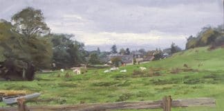 Plein air landscape painting - Tom Hughes