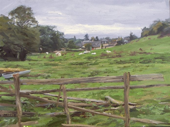 Plein air landscape painting - Tom Hughes
