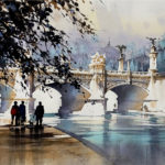 Kelly Kane’s Pick of the Week: “Ponte Vittorio Emanuelle II — Rome” Thomas Schaller watercolor paintings