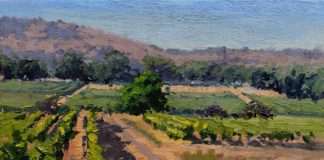 Plein air oil paintings
