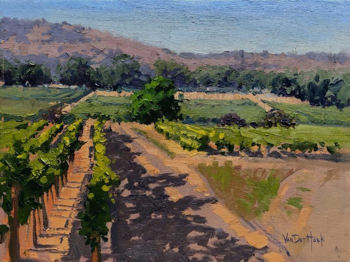 Plein air oil paintings