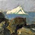 Oil paintings of icebergs