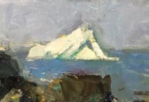 Oil paintings of icebergs