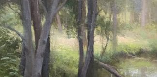 Painting outdoors - "Still Waters" by Joe Gyurcsak