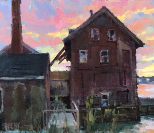 Shelby Keefe, “Sailor’s Delight,” 2019, oil, 16 x 20 in., Available from artist, Plein air