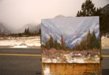 Painting en plein air at Rocky Mountain National Park