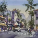 Kelly Kane’s Pick of the Week: “Lahaina Morning Glow” David Savellano, “Lahaina Morning Glow,” 2020, watercolor