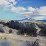 Heidi A. Marshall, “Cloud Rhapsody,” 2020, pastel, 12 x 16 in., Available from Sage Creek Gallery, Santa Fe, NM, Plein air