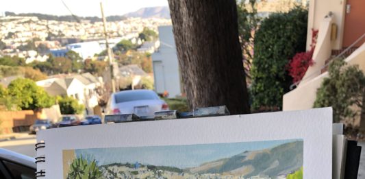 Painting outdoors - San Francisco