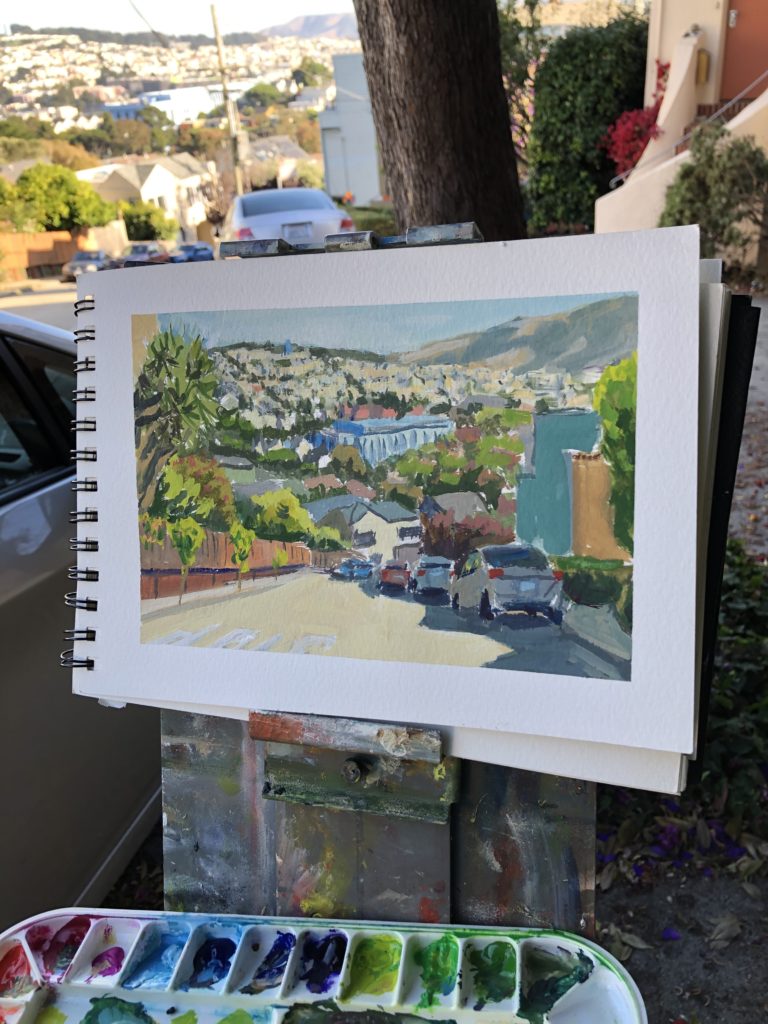Painting outdoors - San Francisco