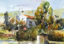 Kelly Kane’s Pick of the Week: “The Well, Elba” Plein air watercolor paintings