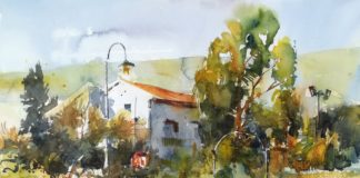 Plein air watercolor paintings