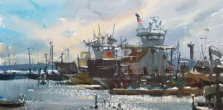 Plein air watercolor paintings
