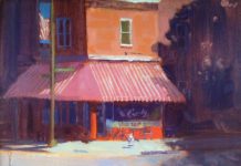 Kelly Kane’s Pick of the Week: Coppola’s Deli Plein air oil painting