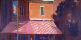 Plein air oil painting