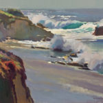 Ray Roberts, "Shore Breakers, Laguna Beach," 2018, oil, 20 x 24 in., plein air
