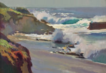 Kelly Kane’s Pick of the Week: Shore Breakers, Laguna Beach Ray Roberts, "Shore Breakers, Laguna Beach," 2018, oil, 20 x 24 in., plein air