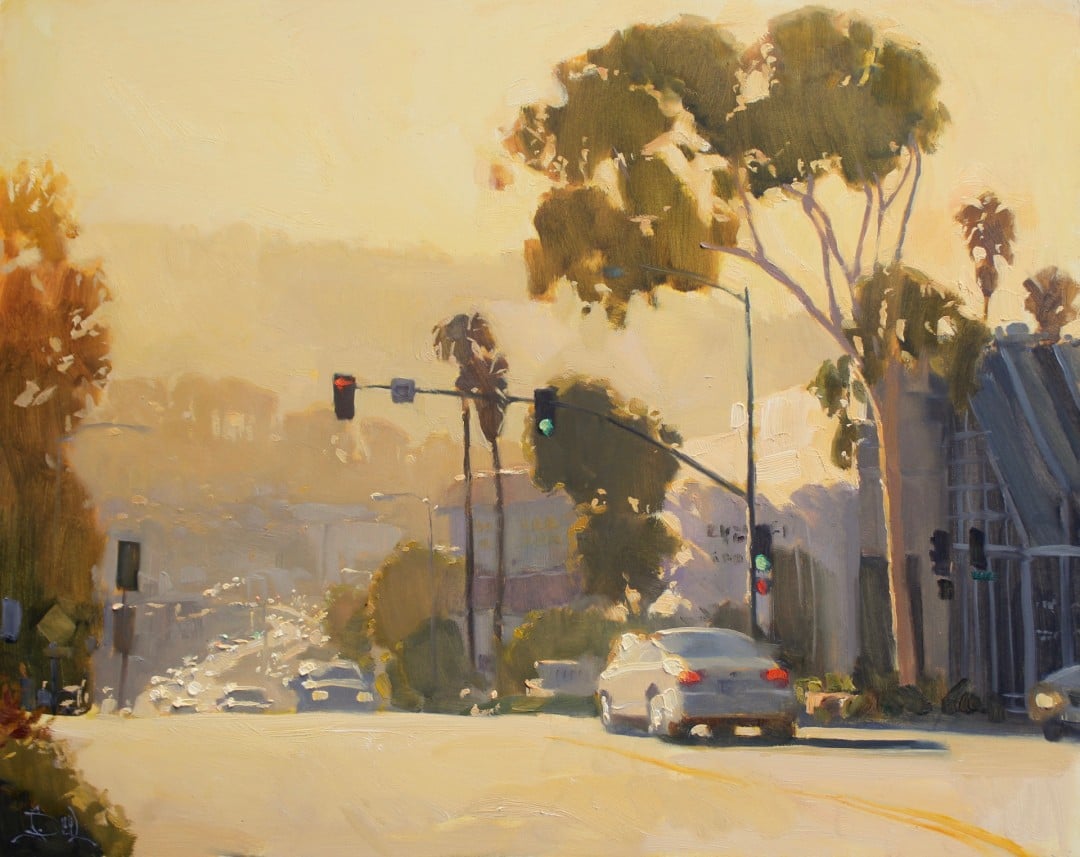 Oil painting of Pacific Coast Highway