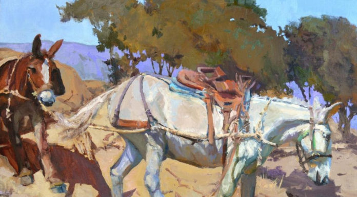 Painting of two horses