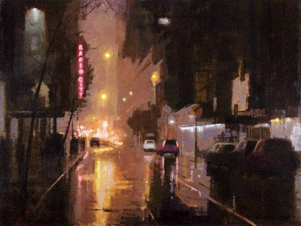 Oil painting of New York City