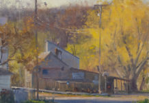 Rural landscape painting