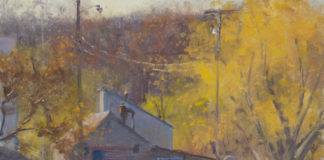 Rural landscape painting