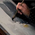 Watercolor painting demonstration