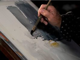 Watercolor painting demonstration