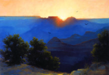 Oil landscape painting of Grand Canyon