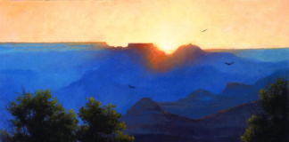 Oil landscape painting of Grand Canyon