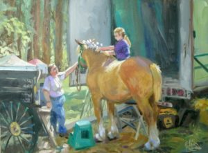 Painting of a horse - diffused light