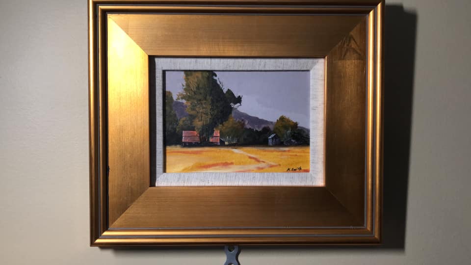 Framed painting by Katy Smith