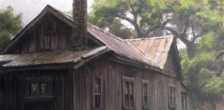 Oil painting of a barn - landscape painting tips